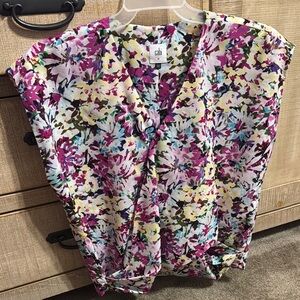 Cabi Multicolor Floral Blouse
